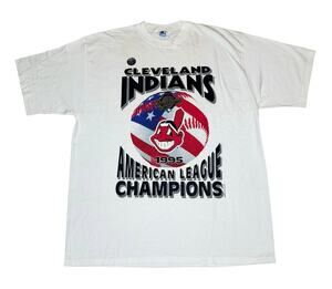 Vintage 90s Starter Cleveland Indians AL Champions MLB T-Shirt
